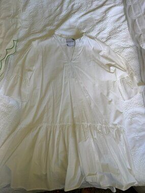 Addison Bay Maritime White Cotton Dress